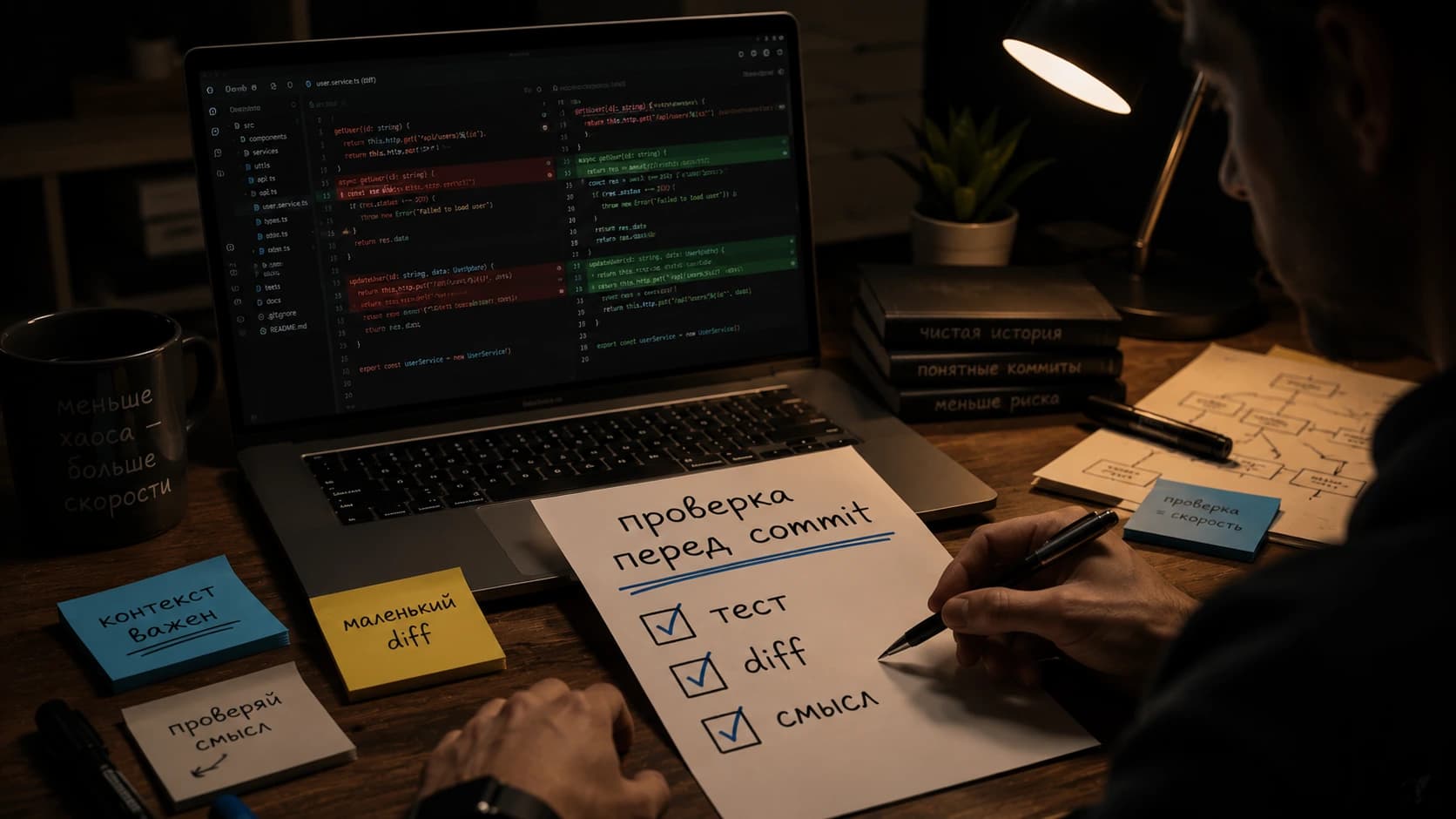 Чеклист проверки diff после работы Cursor AI