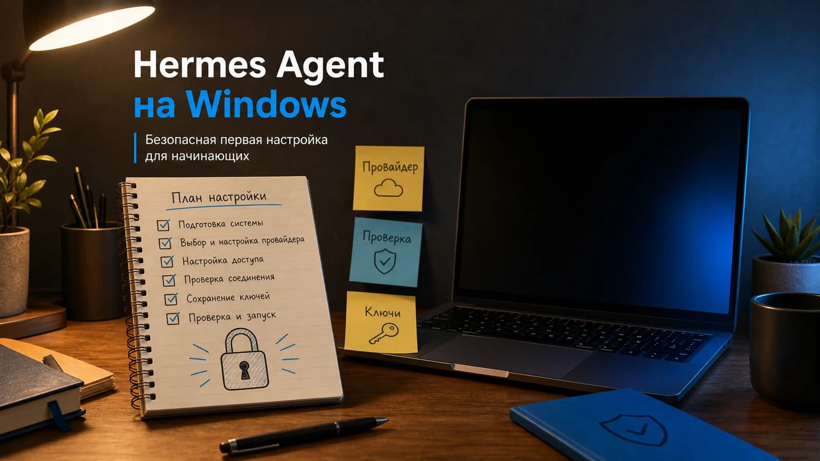 Бумажный чек-лист безопасной настройки Hermes Agent на Windows