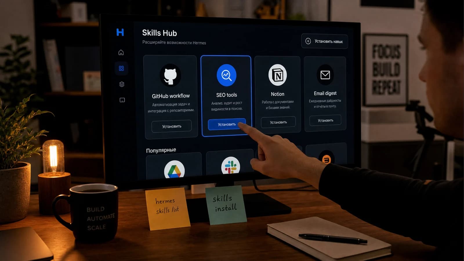 Skills Hub — маркетплейс готовых навыков для Hermes Agent