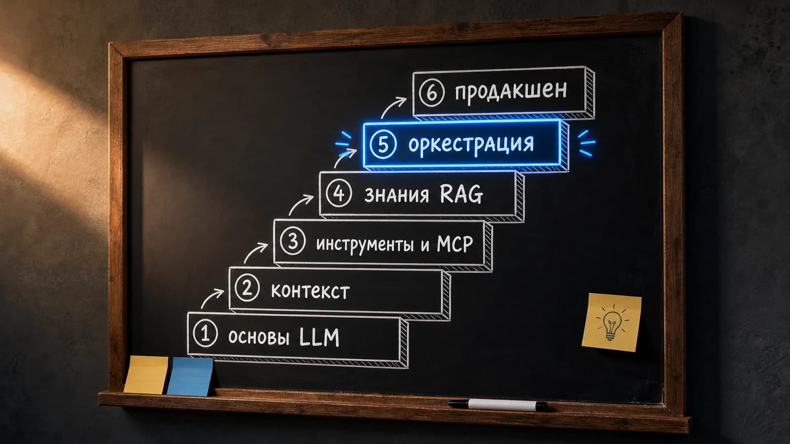 Шесть слоёв навыков для создания ИИ-агента: от основ LLM до продакшена