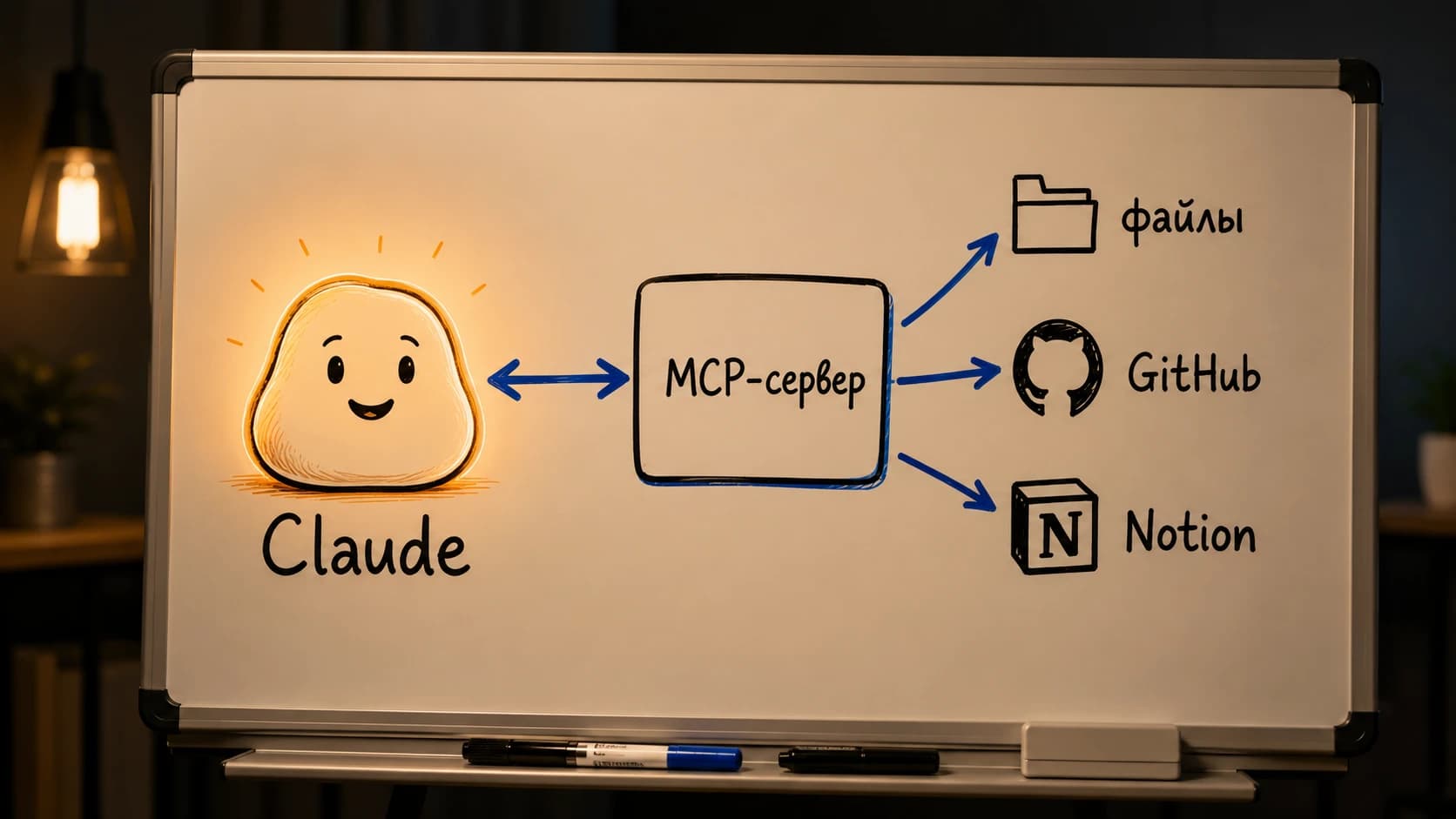 Схема подключения MCP-сервера к Claude Code командой claude mcp add: транспорт stdio или http и запуск сервера