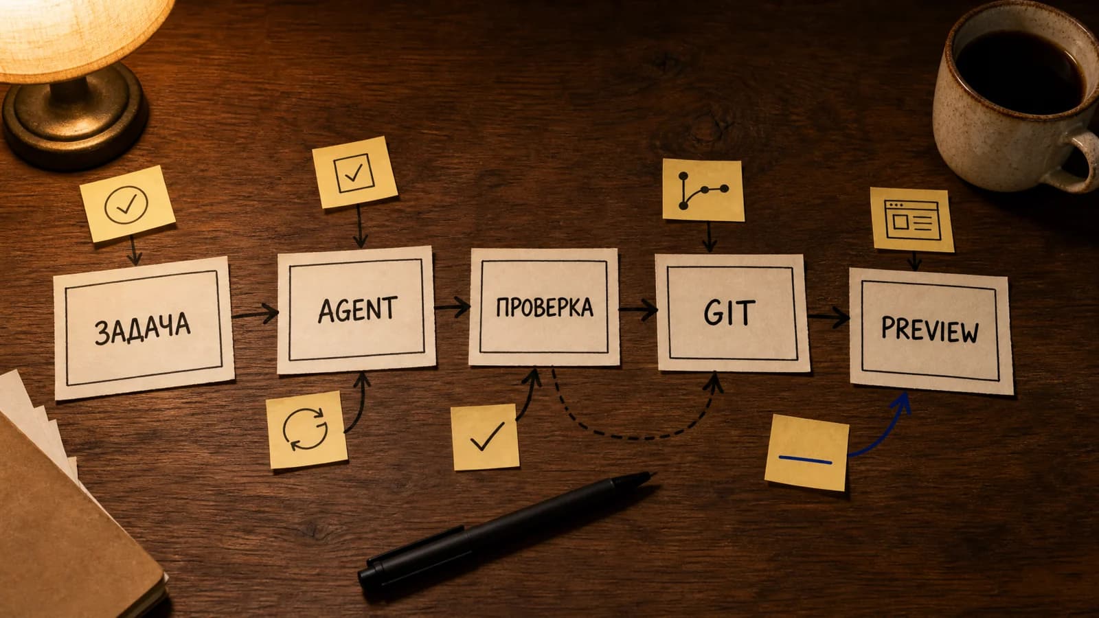 Браузерная рабочая среда Replit с Agent, редактором кода, Shell, Console и Preview веб-приложения
