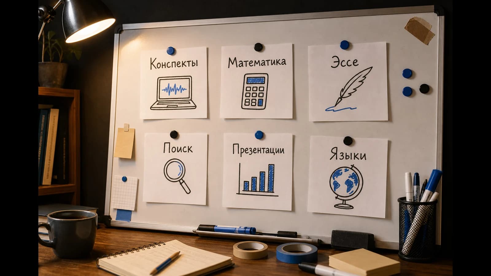 Сравнение нейросетей по учебным задачам: объяснение, конспекты, исследование, математика, презентации, языки